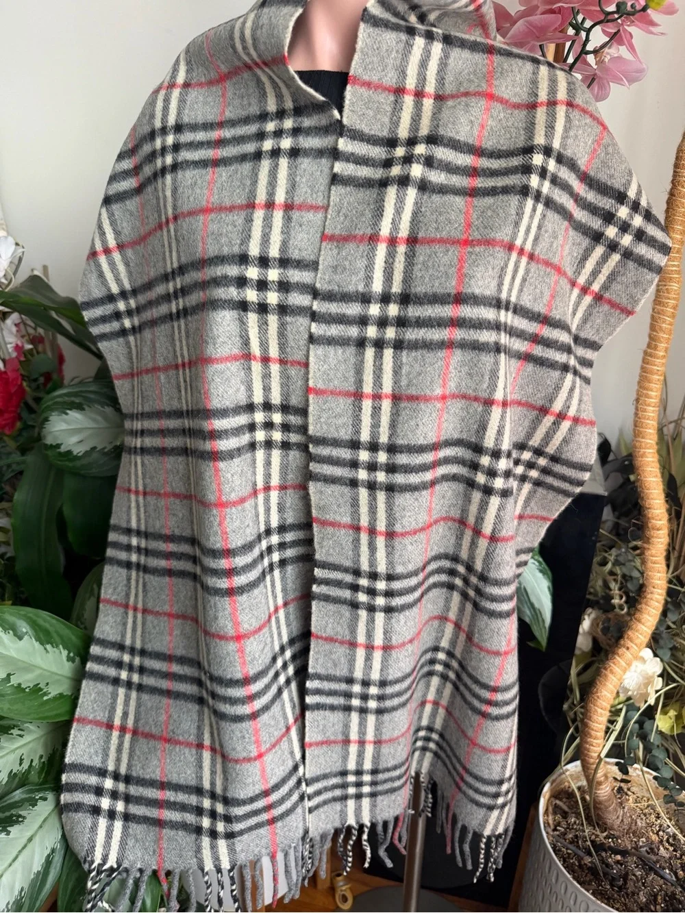 Burberry London Lambwool Throw/ Shawl Scarf.